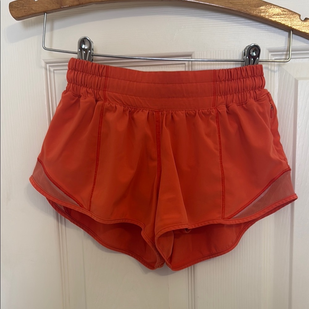 Women's Orange Athletic Shorts